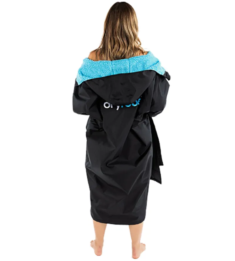 Dryrobe Adult Advance Long Sleeve Change Robe V3 Large Black/Blue-3